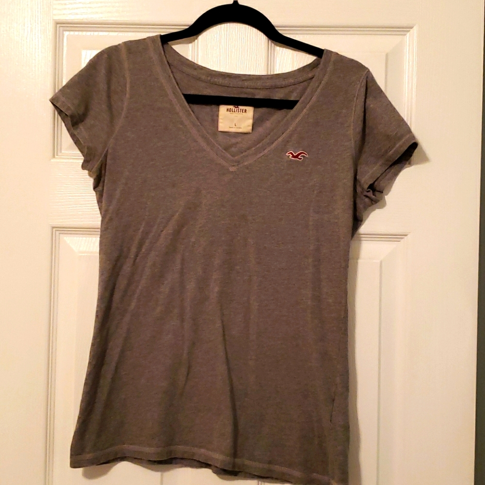 V-Neck Gray Hollister Shirt